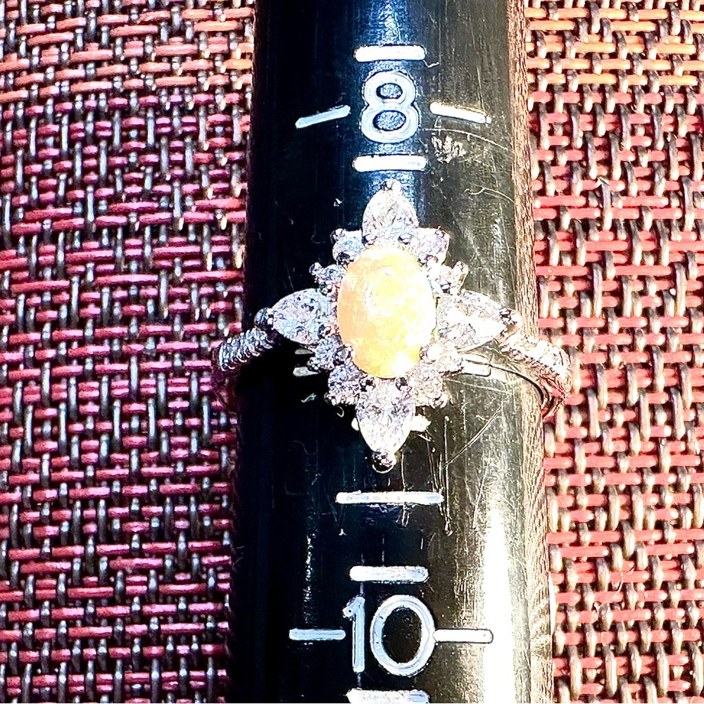 Fragrant Jewels Silver and Iridescent Starburst Ring